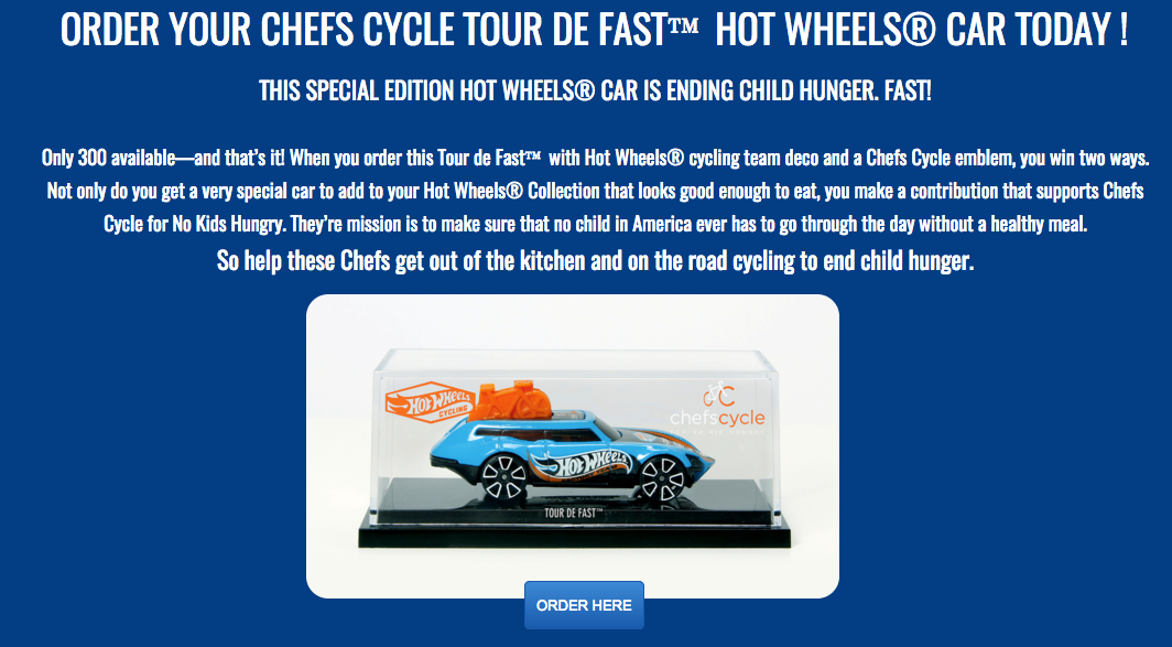 Hot Wheels Chefs Cycle Car